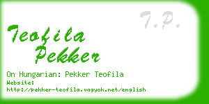 teofila pekker business card